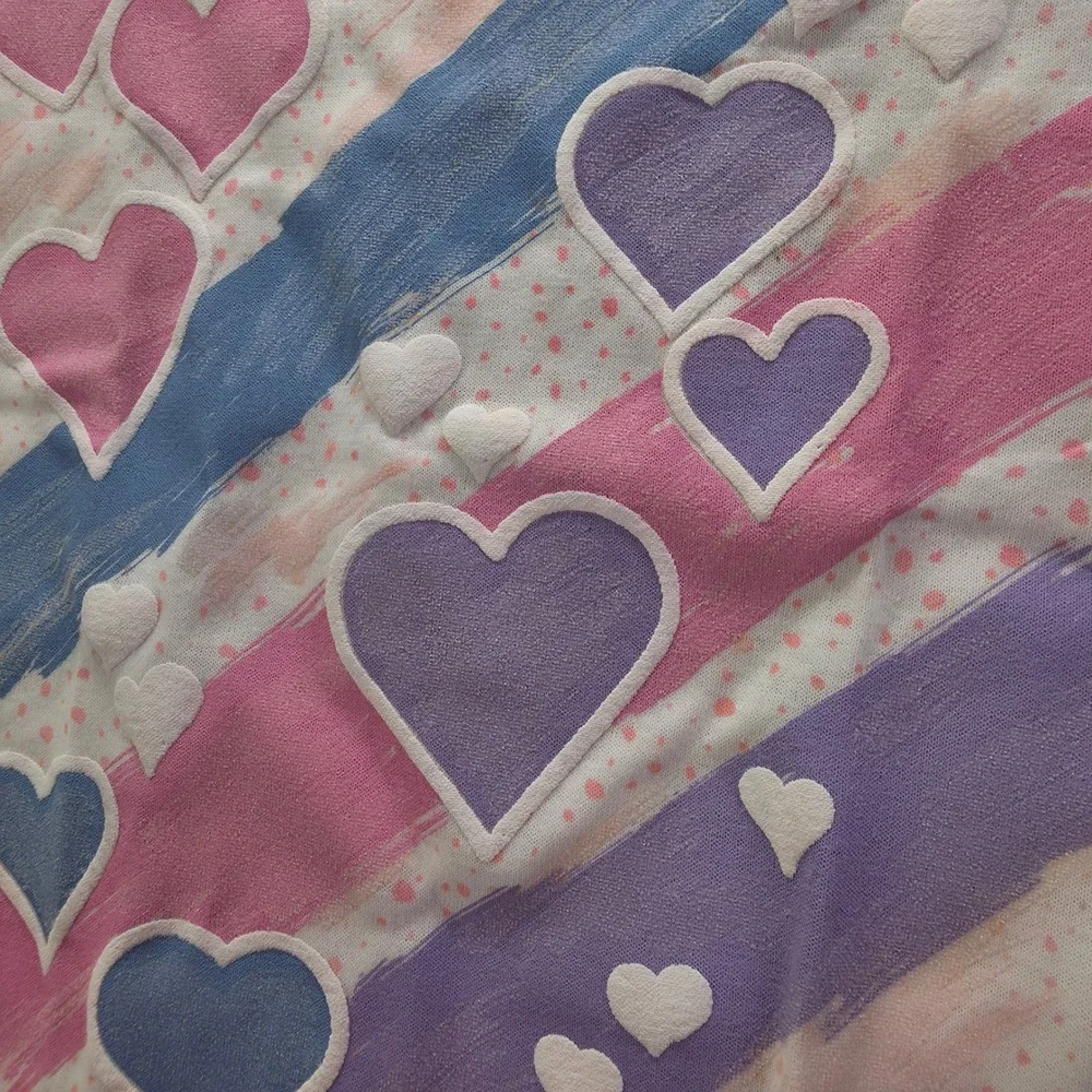 Vintage Bazerk Girls Heart Graphic T-Shirt and Leggings Set Size 6 90s USA